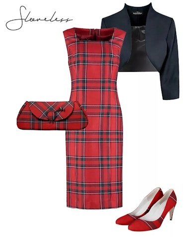 Ladies top tartan dresses