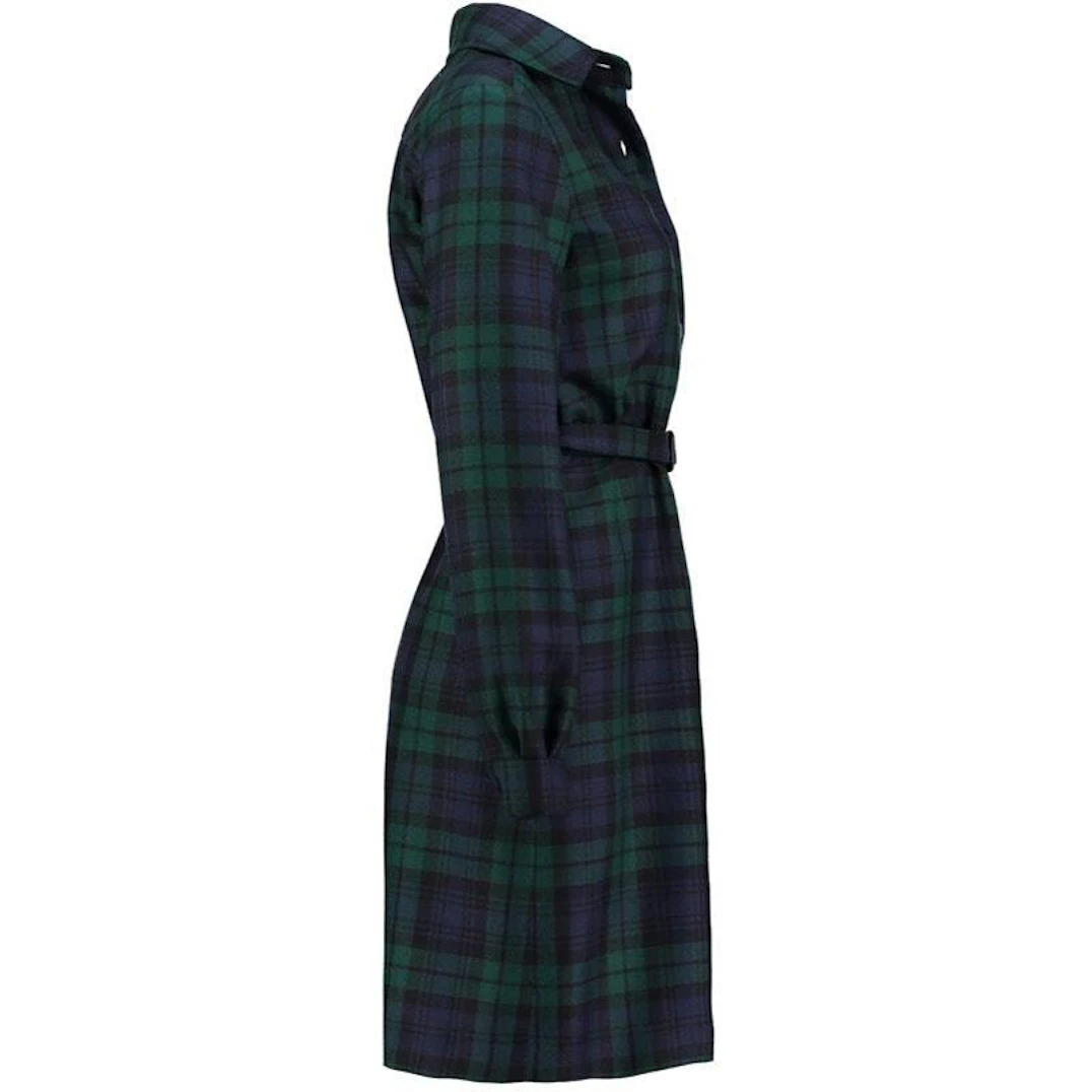 Tartan Shirt Dress made to measure from tartan woven | ScotlandShop Tartan Shirt Dress made to measure from tartan woven | ScotlandShop
