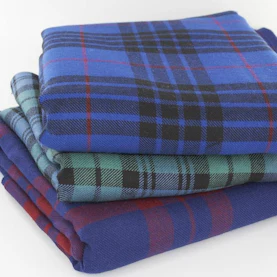 Tessuto Tartan Poliviscosa A Quadri - Qualità Alta, Larghezza 147 Cm - Colore Grigio Turchese D53 - Venduto Al Metro