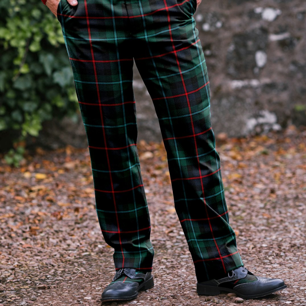 Black Watch Tartan Golf Trousers Green Tartan Trousers Mens