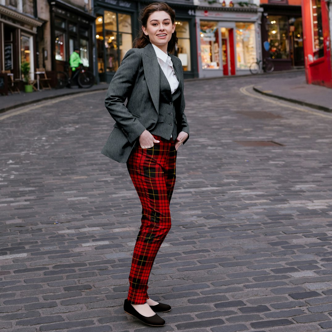 Women's Slim Cut Plaid Pants Up to 500 Tartans ScotlandShop