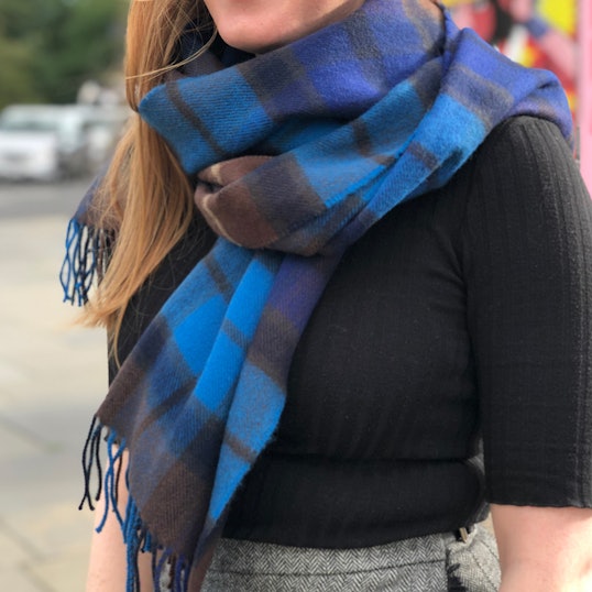 Laine Echarpe Balibaris Echarpe En Laine Mélangée Canela Marine