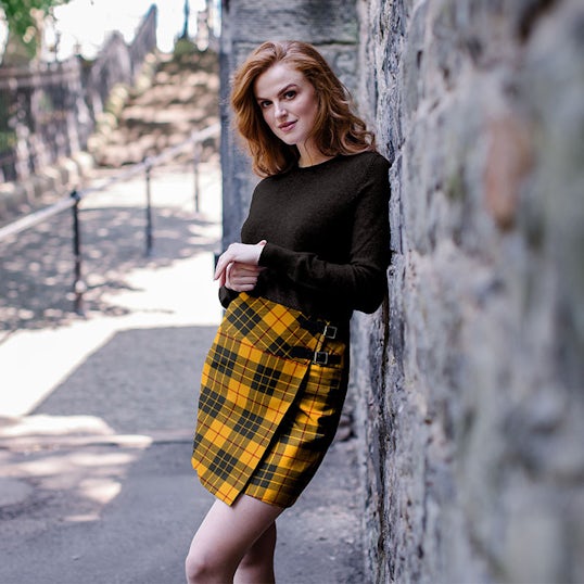 Plaid Pleated Skirts Yellow Checkered Skirt And Top Midi Skirt