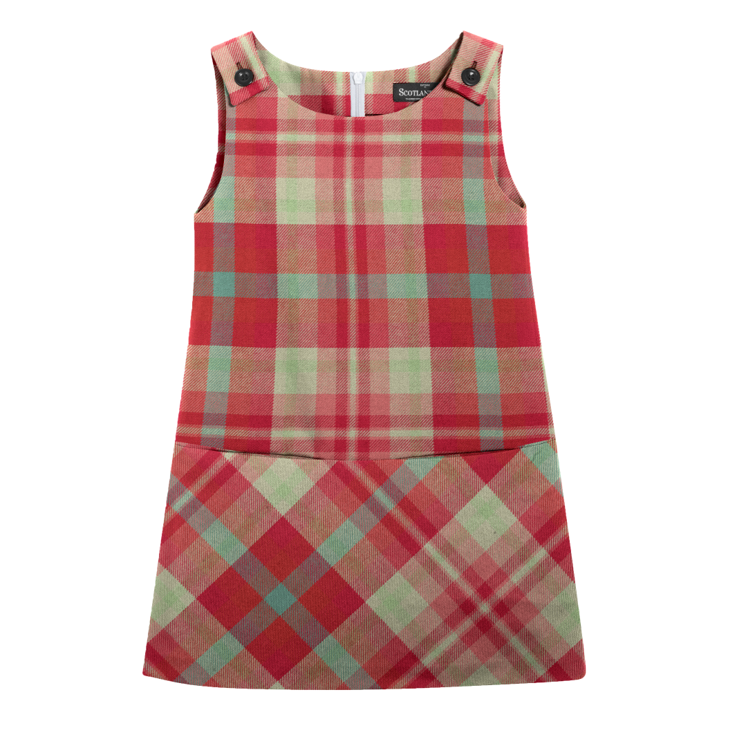 Baby girl tartan pinafore Clearance