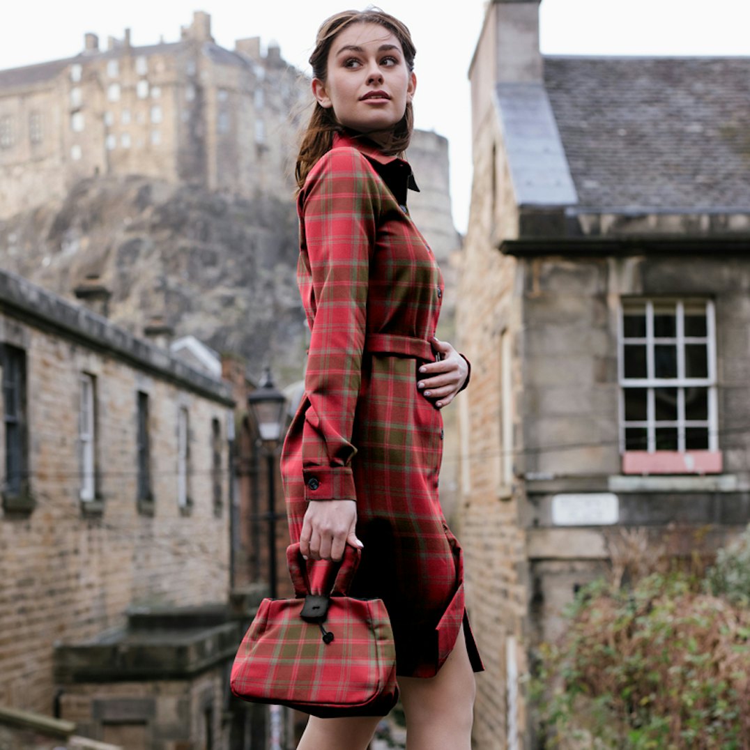 Plaid Shirt Dress made to measure from plaid woven in… ScotlandShop