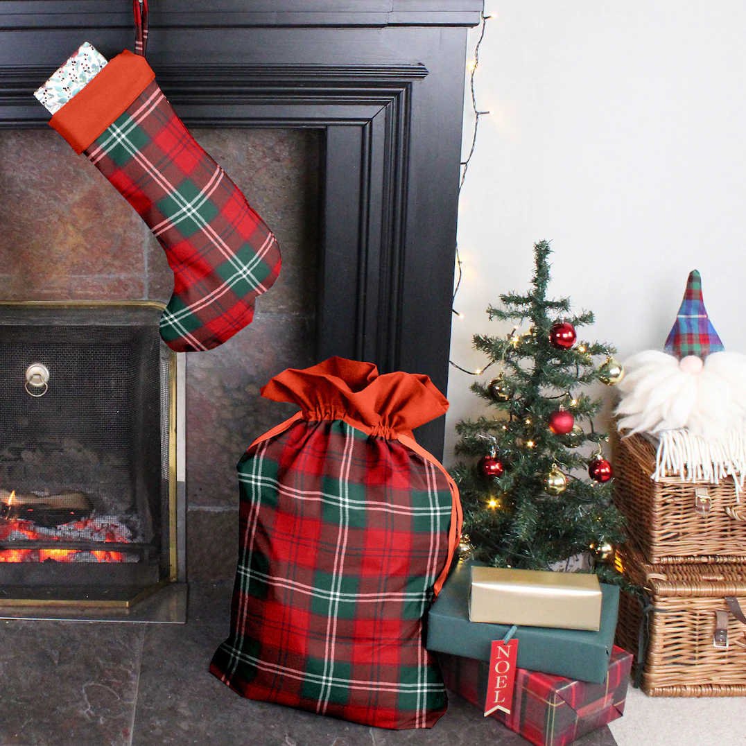 Toyland Calza Natalizia in Tartan con Bordo in Pelliccia, 45,7 cm Toyland Calza Natalizia in Tartan con Bordo in Pelliccia, 45,7 cm