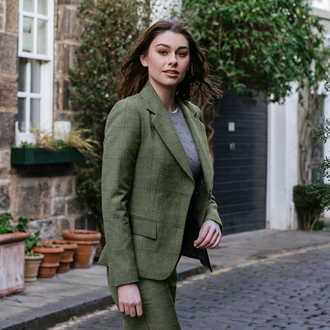 Women's Tweed Blazer Buttons ScotlandShop - Main Image