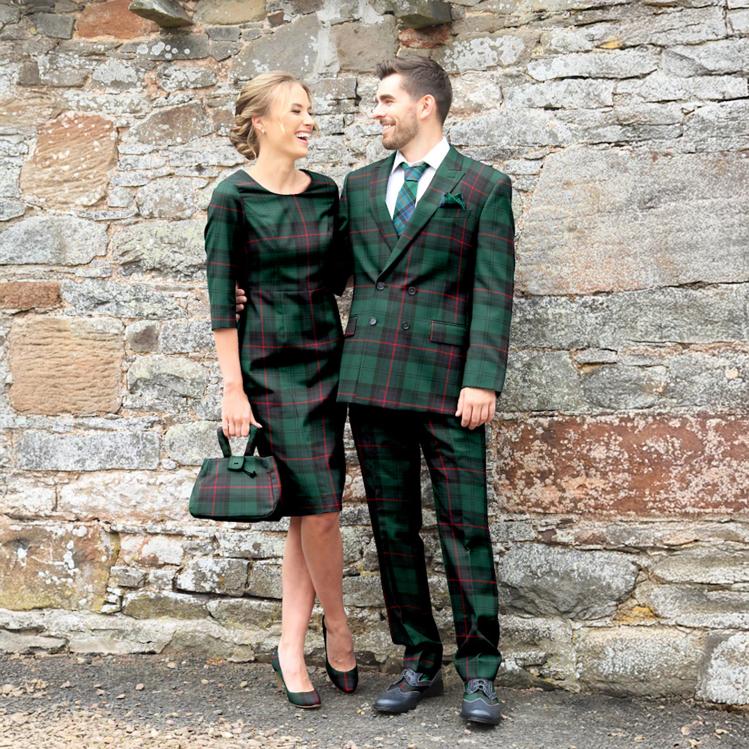 Plaid Shift Dress with Elbow Length Sleeve | ScotlandShop Plaid Shift Dress with Elbow Length Sleeve | ScotlandShop